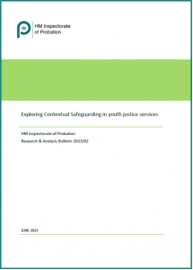 Cover of Exploring Contextual Safeguarding in youth justice services
